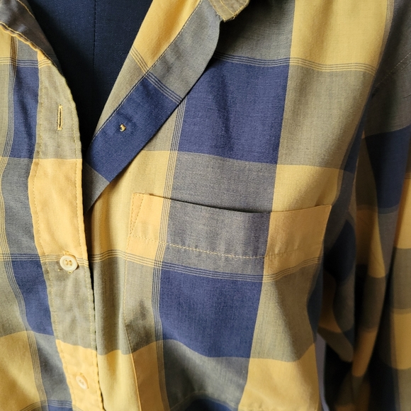 Yellow Diane Von Furstenberg plaid shirt check shirt - Picture 9 of 10